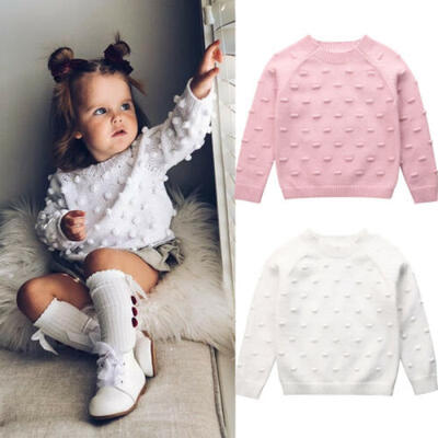 

Toddler Kids Baby Girl Autumn Winter Clothes Knitted Cotton Sweater Warm Tops UK