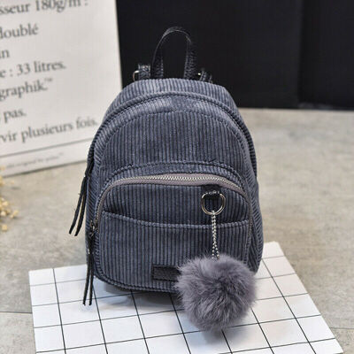 

Women Corduroy Satchel Travel School Backpack Girl Rucksack Handbag Shoulder Bag