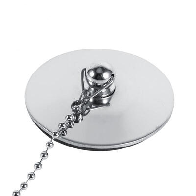 

Greensen Chrome Kitchen Sink Bathroom Bathtub Drain Cover Stopper Solid Metal Waste Plug With Chain
