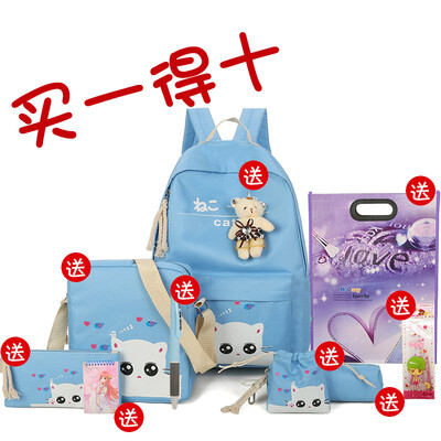 

Oxford Shoulder Bag Girl 2018 Korean version of 100 sets of simple schoolbag for primary&secondary school girls campus Backpac