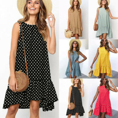 

Women Summer Boho Short Mini Dress Evening Cocktail Party Beach Dress Sundress
