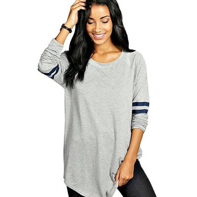 

Autumn Women Flounce Long Sleeve Casual Loose Ladies Tops T-shirt Blouse
