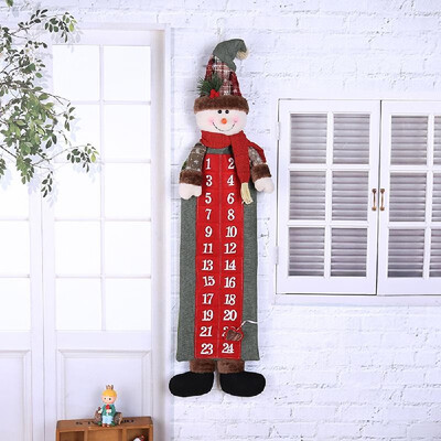 

Christmas Advent Calendar Non-woven Fabric Santa Claus Snowman Xmas Gift New Year Countdown Hanging Ornaments Home Office Door De