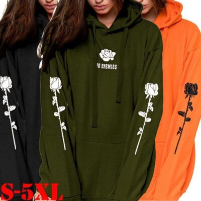 

Plus Size Women Men Long Sleeve Hoody Hooded Sweatshirt Ladies Casual Hoodies