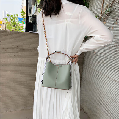 

Tailored New Womens Bag Wild Messenger Bag Shoulder Fashion Scarf Portable Bucket Bag