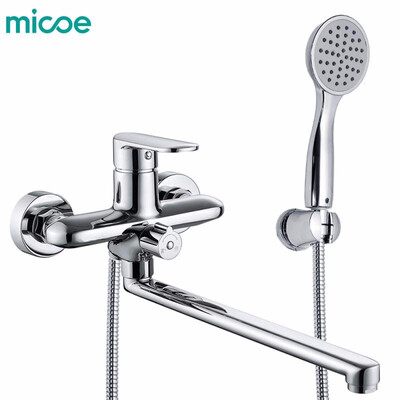 

MICOE Bathroom Shower Mixer Set Thermostatic Valve with Square 8" Shower Head&Hand Held Shower Robinet Thermostatic M-A10326-1