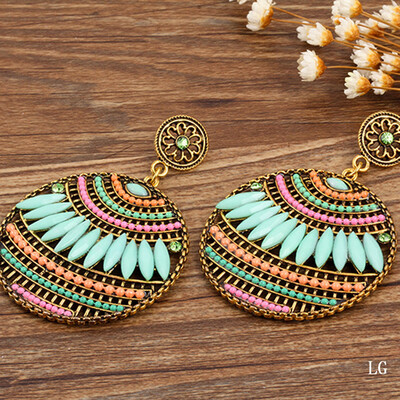 

Party Wedding Accessory Round Luxury Earrings Alloy Jewelry Dangle Earring Stud Earring Bohemia Earring Wild