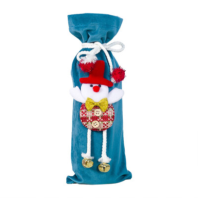 

〖Follure〗Christmas Wine Bottle Set Fabric Doll Christmas Flannel Champagne Decoration