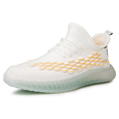 

Fish scales coconut shoes mens breathable flying woven mens shoes sports&leisure running shoes