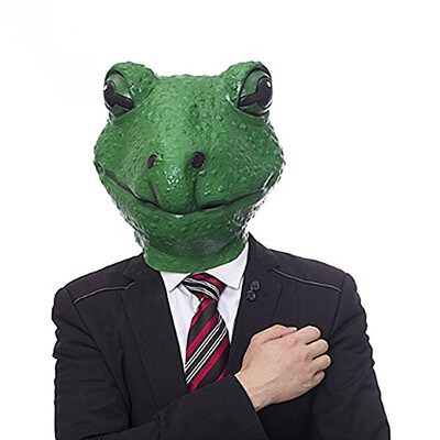

Siaonvr Frogs Mask - Halloween Costume Latex Animal Full Head Latex Adult Kids Mask