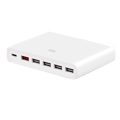 

Xiaomi 60W 6 Port USB Charger with 1 USB-C 1 QC30 USB-A 4 USB-A Output