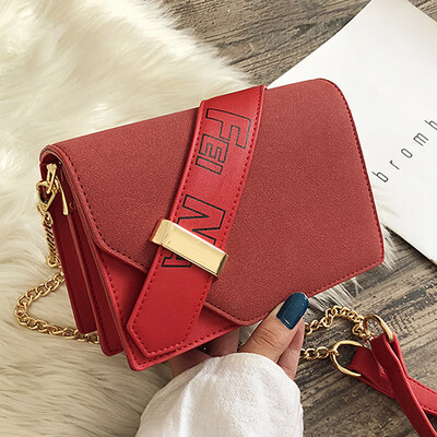 

Fashion square bag 2019 autumn new chain retro oblique bag girl simple one shoulder bag tide