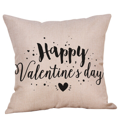 

JPGIF Happy Valentines Day Throw Pillow Case Sweet Love Square Cushion Cover
