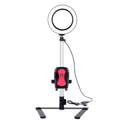 

57 inch Selfie Ring Light with Triangular Table Stand&Phone Holder