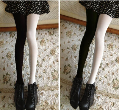 

Women Patchwork Footed Tights Stretchy Pantyhose Stockings Elastic Sock