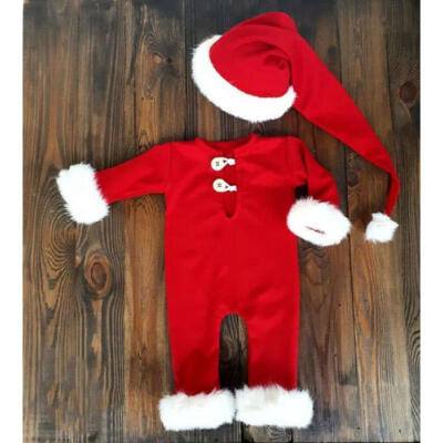 

Christmas Newborn Baby Boys Girl Xmas Clothes Romper Bodysuit Hat Outfit Costume