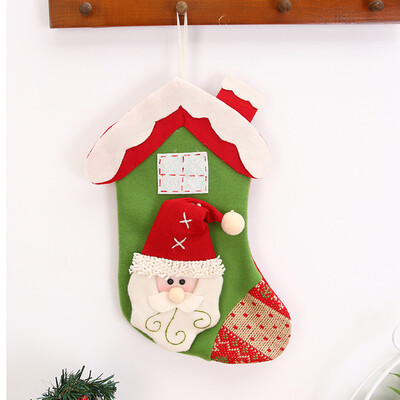 

〖Follure〗Christmas gifts Candy Beads Christmas Santa Claus Snowman Socks Decorations