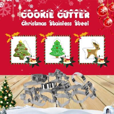 

Stainless Steel Christmas Cookie Cutter Set Holiday Cookie Cutter Molds Including Christmas Tree Snowflakes Snowman