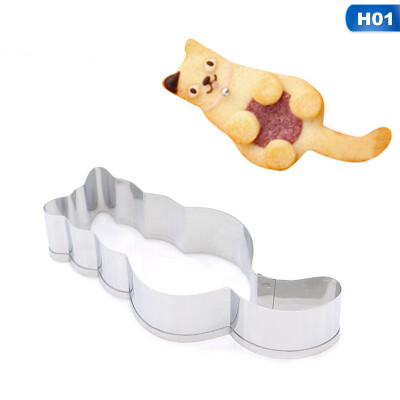 

3Pcs Cute Cat Shape Biscuit Cutter Molds Stainless Steel Dog Bone Candy Pastry Moulds Diy Baking Decor Tool