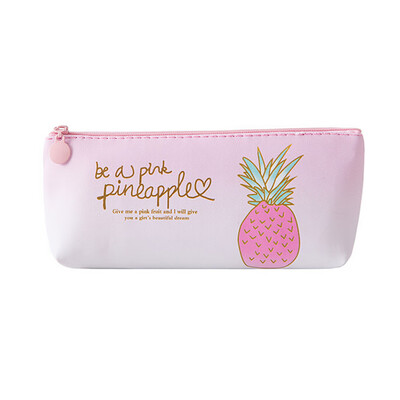 

Toponeto Pink Pineapple Pencil Case Cosmetic Bag Makeup Pouch Pencils Box