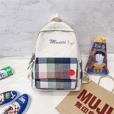 

Korean version of schoolbag female Harajuku ulzzang high school students in junior high school inswind backpack ancient feeling Se