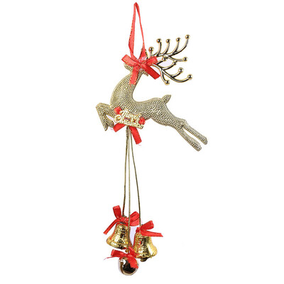 

Toponeto Christmas Bell Hanging Ornaments Wooden Santa Claus Xmas Tree Pendant Decor