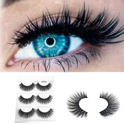 

〖Follure〗3Pair Luxury 3D False Lashes Fluffy Strip Eyelashes Long Natural Party