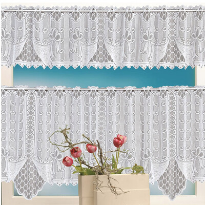 

Gobestart 2PCS Lace Coffee Cafe Window Tier Curtain Set Kitchen Dining Room Home Decor Lot