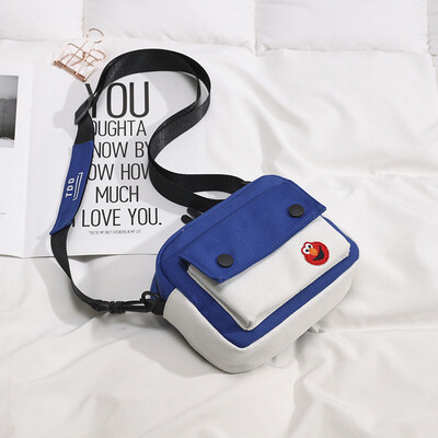 

Ins new bag female 2019 new Harajuku mini shoulder bag Korean version of the wild casual canvas Messenger bag