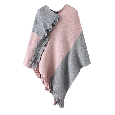 

Toponeto Womens Winter Ruffles Cloak Sleeve Coat Elegant Jacket Overcoat Outwear