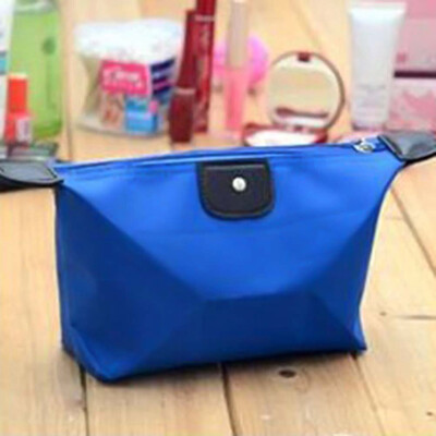 

1Pcs Retro Candy Color Dumplings Storage Bag makeup bag womens Waterproof Cosmetic Bag Portable Travel Bag