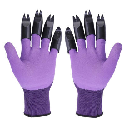 

1 Pair Garden Gloves with 8 Fingertips Claws Raking Digging Planting Gloves