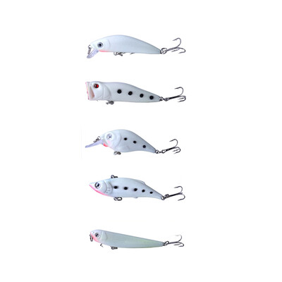 

5Pcs Luminous Lures Simulation Jigs Plastic Baits Noctilucent Fishing Lures Lifelike Fish Tackles Box