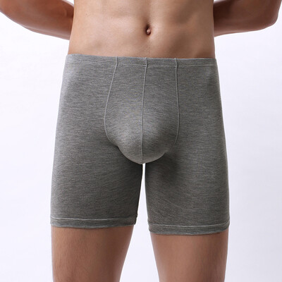 

Men Underwear Boxer Briefs Soft Comfy Bamboo Fiber Underpants Shorts Solid Color