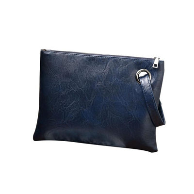 

Women Faux Leather Solid Color Clutch Envelope Bag Large Capacity Handbag Gift