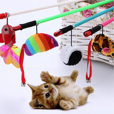 

Pet Tease Cat Wand Toy Mouse Fish Dog Toy Cat Catcher Stick Toy For Cats Pets Interactive Toys