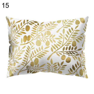 

Geometry Pattern Letters Leaf Throw Pillow Case Cushion Cover Home Car Decor