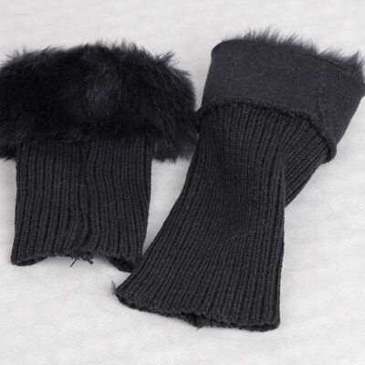 

New Women Winter Fashion Knitted Socks Leg Warmer Socks Plush Patchwork Warm Boot Cover Cuffs Gaiters Short Sock