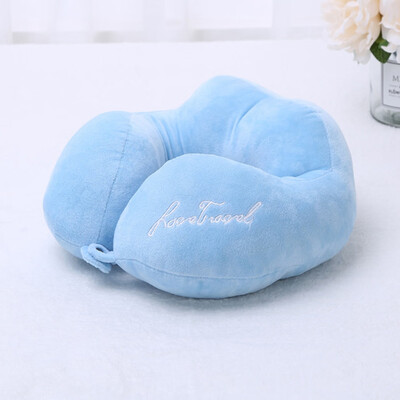 

1 Pc U-Shaped Pillow Super Soft Velvet Cloth Pp Cotton Neck Pillow