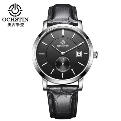 

Augustus OCHSTIN double movement imported movement leather waterproof mens quartz watch mens watch