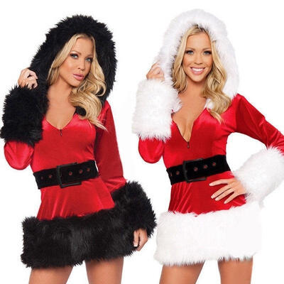 

Sexy Santa Fancy Dress Costume Womens Christmas Xmas Claus Clubwear Outfit