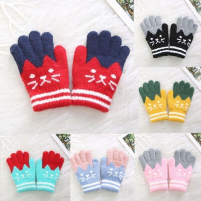 

New Fashion Kids Baby Girls Boys Winter Gloves Toddler Cute Cartoon Warm Thick Gloves Magic Mittens