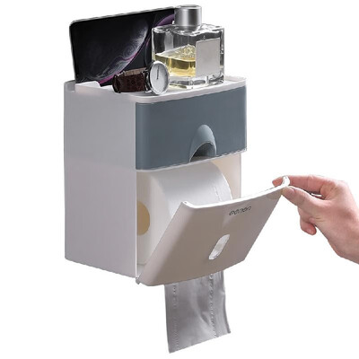 

Mengni Paper Towel Dispenser Wall Mounted Paper Towel Holder Dispenser Bathroom Coreless Toilet Tissue Dispenser Garbage Bags Hold