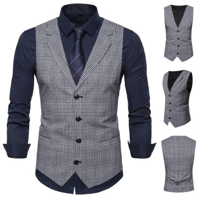 

Toponeto Mens Fashion Business Casual Wedding Waistcoat Tops Vest Jacket Top Coat