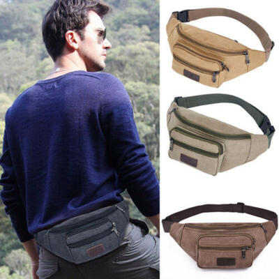 

Mens Canvas Sports Shoulder Bag Wallet Travel Waist Hip Pack Lot Purse Hot