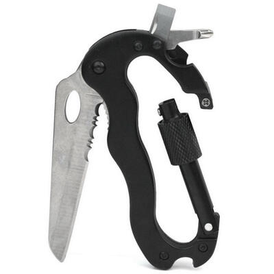 

5-in-1 Folding Climbing Carabiner Hook Gear Outdoor Multi-functional Tools For Mountain Climbing