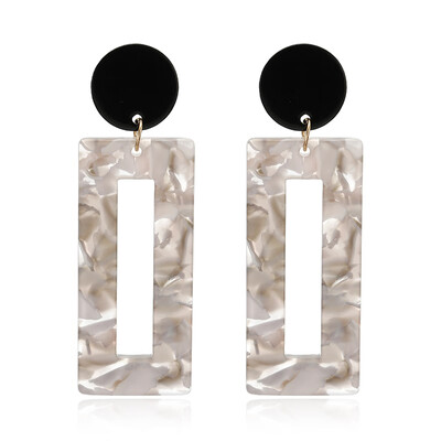 

Acrylic Earrings 2019 Big Statement Earrings for Women Resin Oval Square Geometric Drop Dangle Earrings Bohemian Jewelry Gift