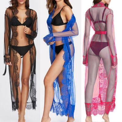 

Women Satin Lace Bathing Robe Kimono Bathrobe Gown Wedding Bridesmaid Sleepwear