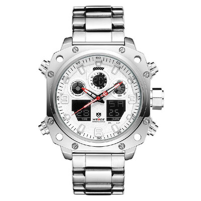 

WEIDE WH7303 Quartz Digital Electronic Watch Dual Time Alarm Calendar Stopwatch 3ATM Waterproof Timer Business Men Fashion Casual