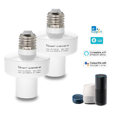 

5PCS SONOFF Slampher ITEAD WiFi Smart Light Bulb Holder 433MHz RF E27 Wireless Lamp Holder Works with Amazon Alexa & for Google H